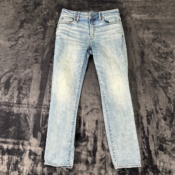 American Eagle Outfitters Other - American Eagle Slim Straight Jeans Mens 30x30 Light Wash Airflex+ Denim